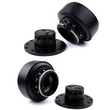 Universal Black Steering Wheel Quick Release Hub Adapter Snap Boss Kit