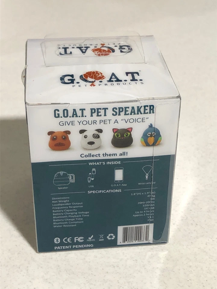G.O.A.T GOAT Pet Speaker Bluetooth Connect Black Cat Kitty Shark Tank NEW in Box - Image 3 of 3