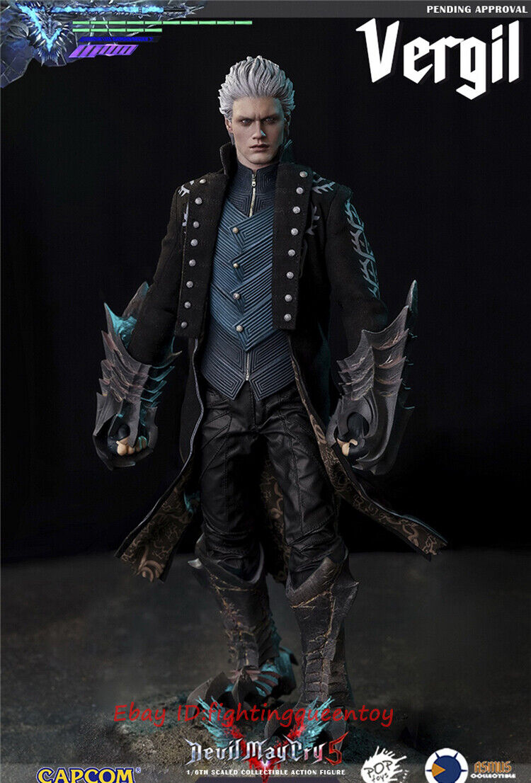 White 1/12 scale Devil May Cry Vergil Chair Model For 6 Action Figure