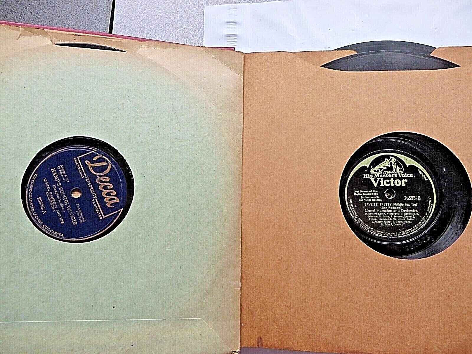 LIONEL HAMPTON lot of 78   10 in Victor album 11 + record collection Jazz Blues