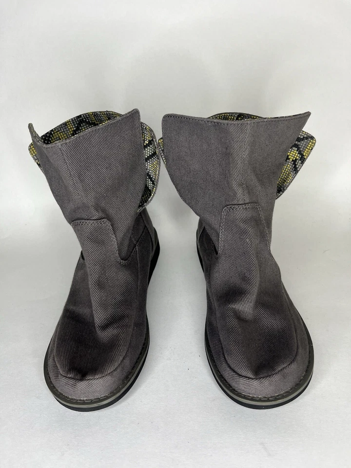 Sanuk Botines Mujer Talla 37 EE. UU. 6 Gris Textil Botines Pull On Foto 3 de 4