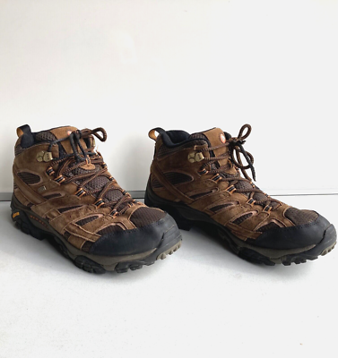 Men\'s Merrell Moab 2 Mid WP Brown Leather Hiking Boot J06051 Size 12 Merrell Moab 2 Hiking Boot Brown Shoes J06051 | Mercari main image 4