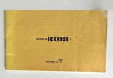 Konica Hexanon AR Lenses Instruction Manual  Data Guide for Autoreflex T