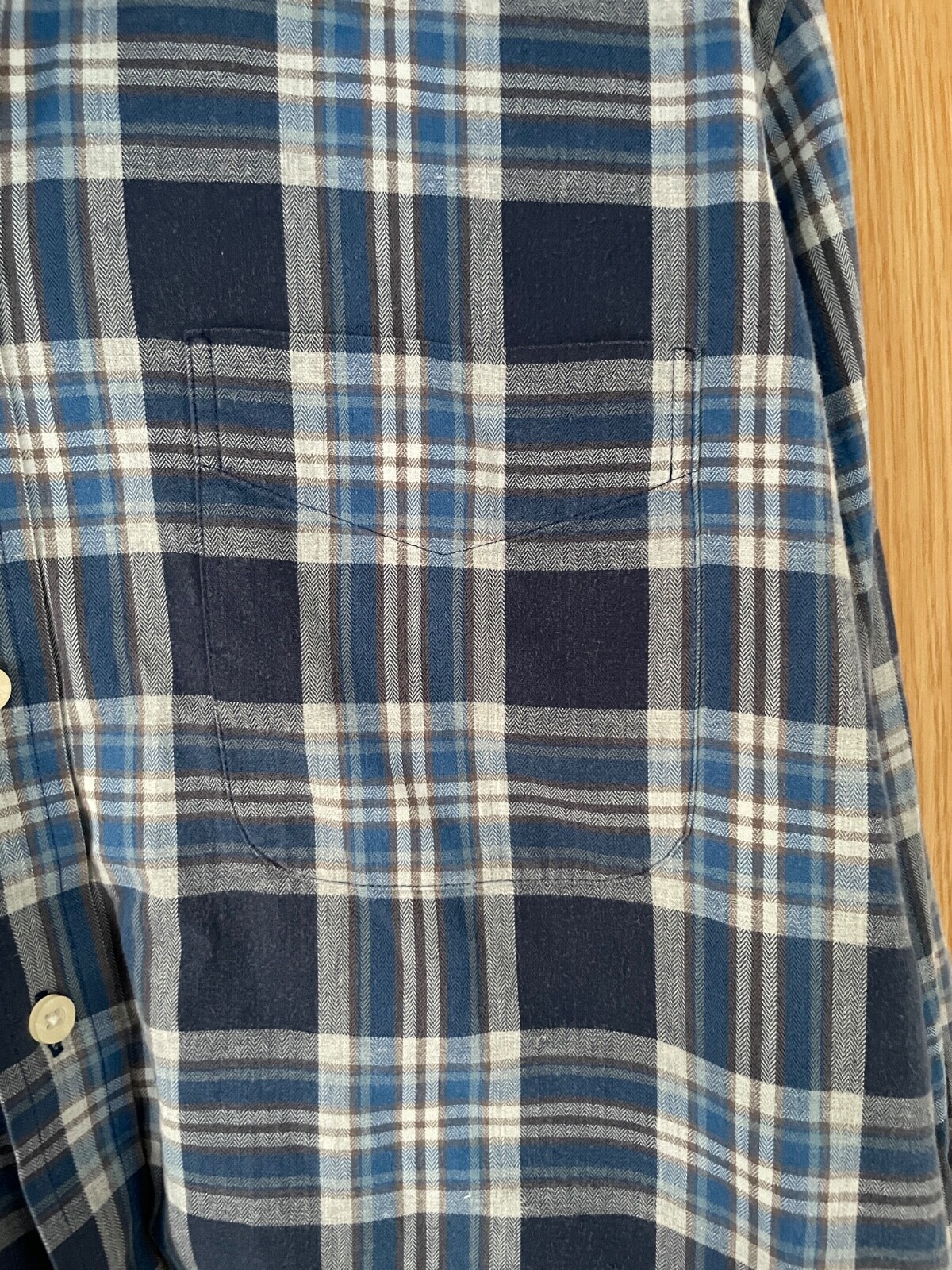 FILA Camicia The Savile Row Company blu a quadri manica lunga bottoni di ricambio media M