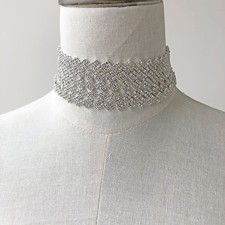 Sale Dancing Wear Crystal Applique Diamante Wedding Dress Applique Costume Chain