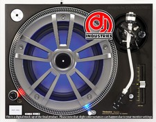 Sub Bass Blue - 7"-12" DJ slipmat for LP turntable record player