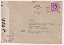 AM-POST, Mi. 7z (Mgl.), Essen 27.12.45, británico. Censura, MWS antes de la guerra