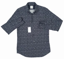 NEW $295 Paul Smith Shirt!  15 e 38 (Sm)  Navy Floral  SOHO FIT  SLIM FIT  ITALY