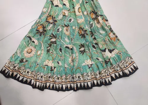Ulla Johnson Damen-Midikleid Baumwolle V-Ausschnitt Puffärmel A-Linie - Bild 7 von 8