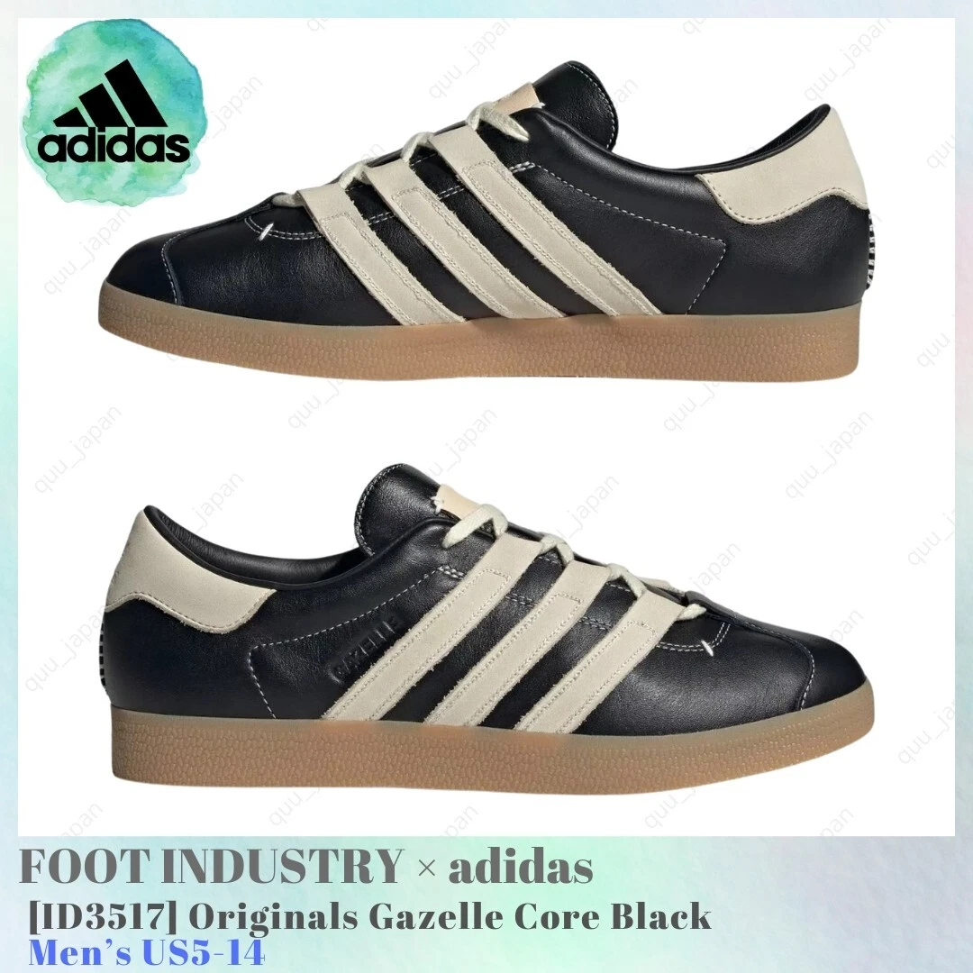 Foot Industry x adidas Gazelle Black Cream White for Sale