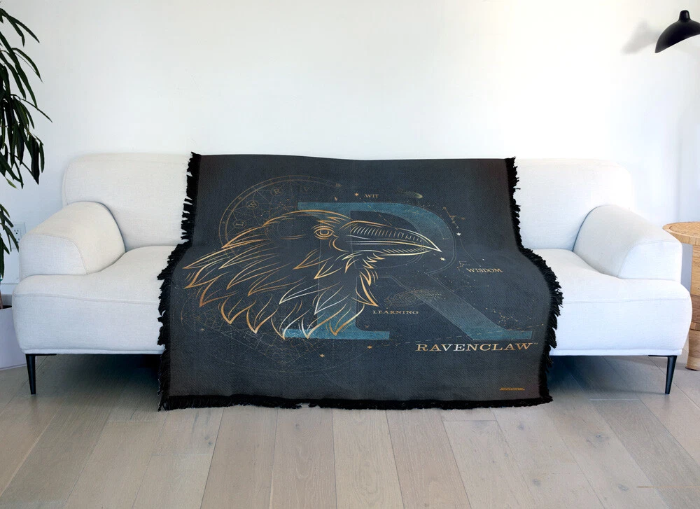 Harry Potter Blanket, 50"x60" Celestial Ravenclaw Woven Blend Throw