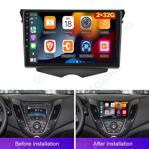 64GB Android 13 Car Radio Stereo Wifi GPS CarPlay For Hyundai Veloster 2011-2017 - Bild 4 von 21
