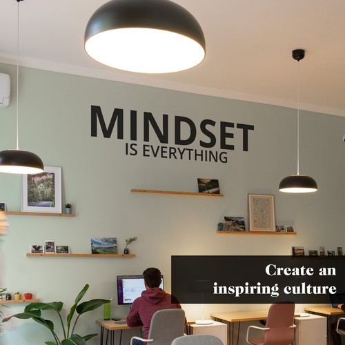 Mindset is Everything Motivational Inspirational Wall Decal Sticker Quote - Picture 5 of 6