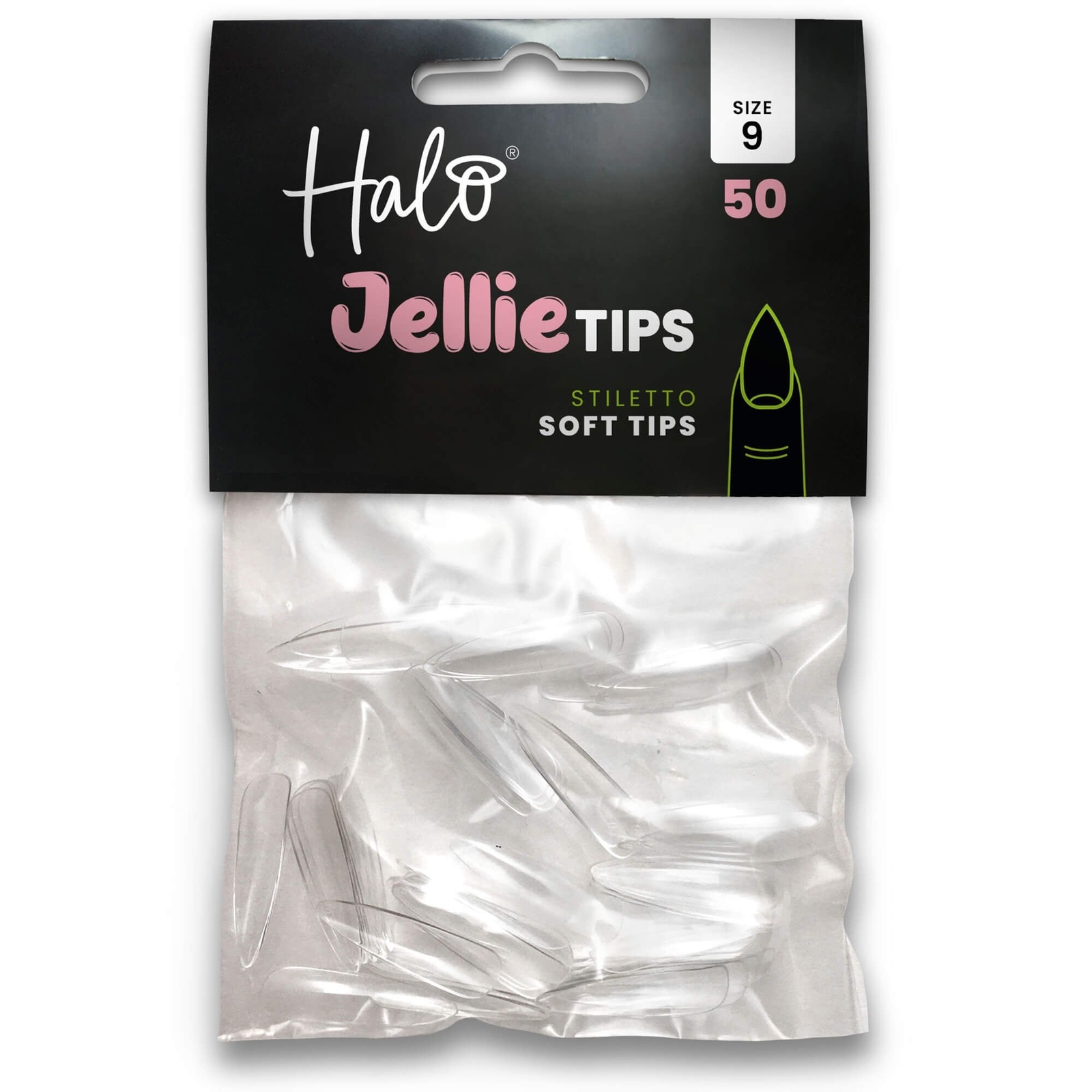 Halo Stiletto Jellie Tips - Size 9