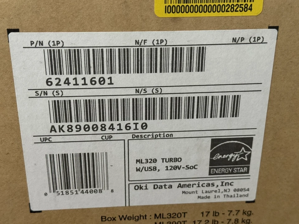 Oki MICROLINE 320 (62411601) Turbo 9 Pin Dot Matrix Printer - New - Image 2 of 2