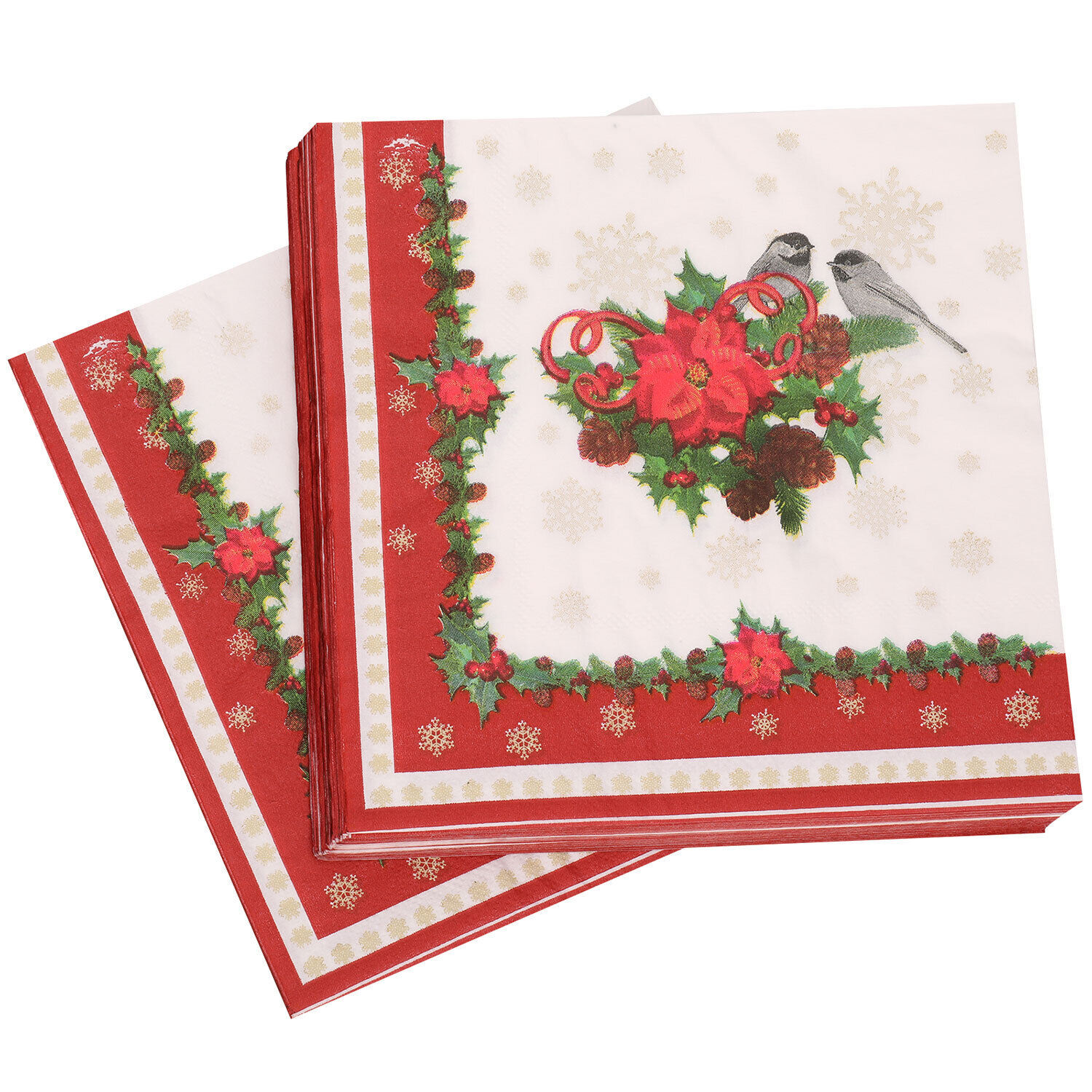20 x Christmas Paper Napkins Dining Tableware Decor Xmas Serviettes 2