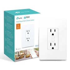 TP-LINK KP200 2-Socket Kasa Smart Wi-Fi Power Outlet, 1-pack, White