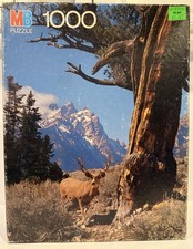 MB Milton Bradley DEER 1000 Piece Puzzle 4091...