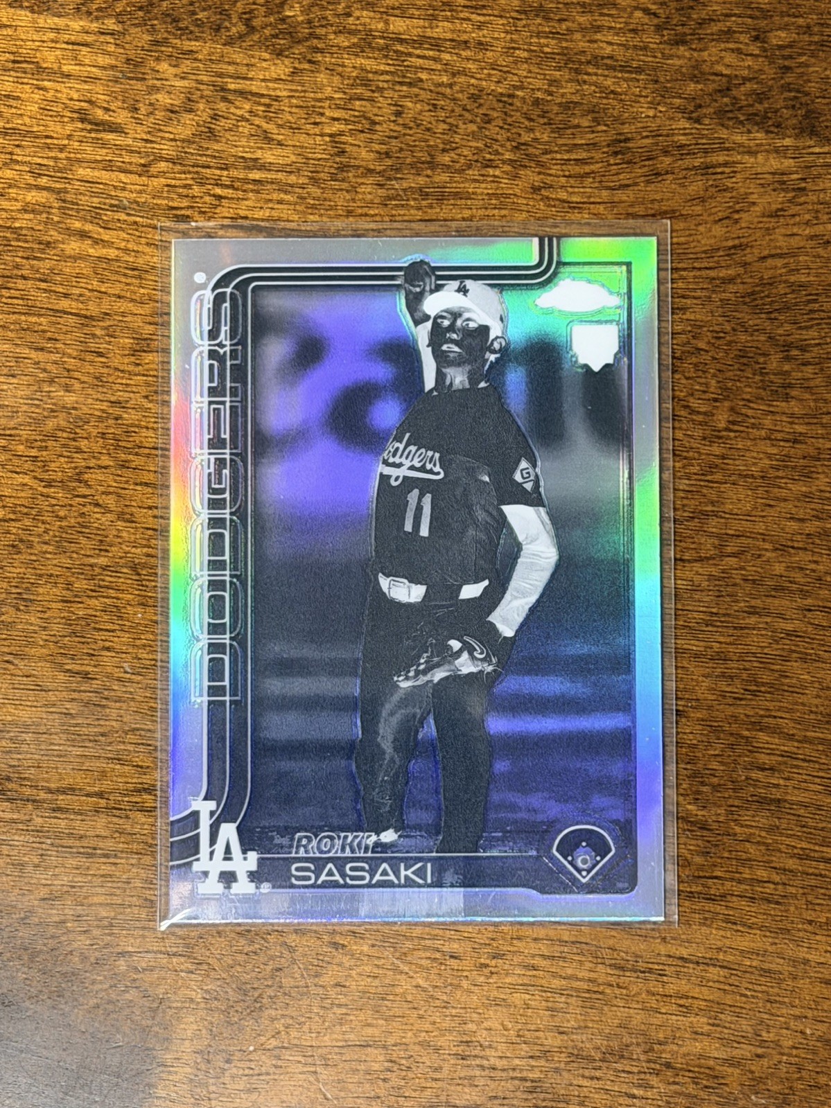 2025 Topps Chrome Roki Sasaki RC Los Angeles Dodgers #217 Negative Refractor