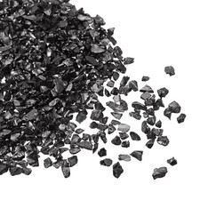 Crushed Glass Chips 2-4mm x 20g Irregular Metallic Glass Black
