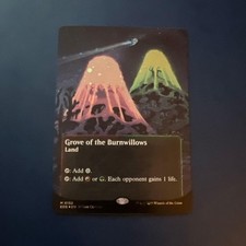 MTG Grove of the Burnwillows Foil Mythic Rare Borderless EOS Galaxy Card