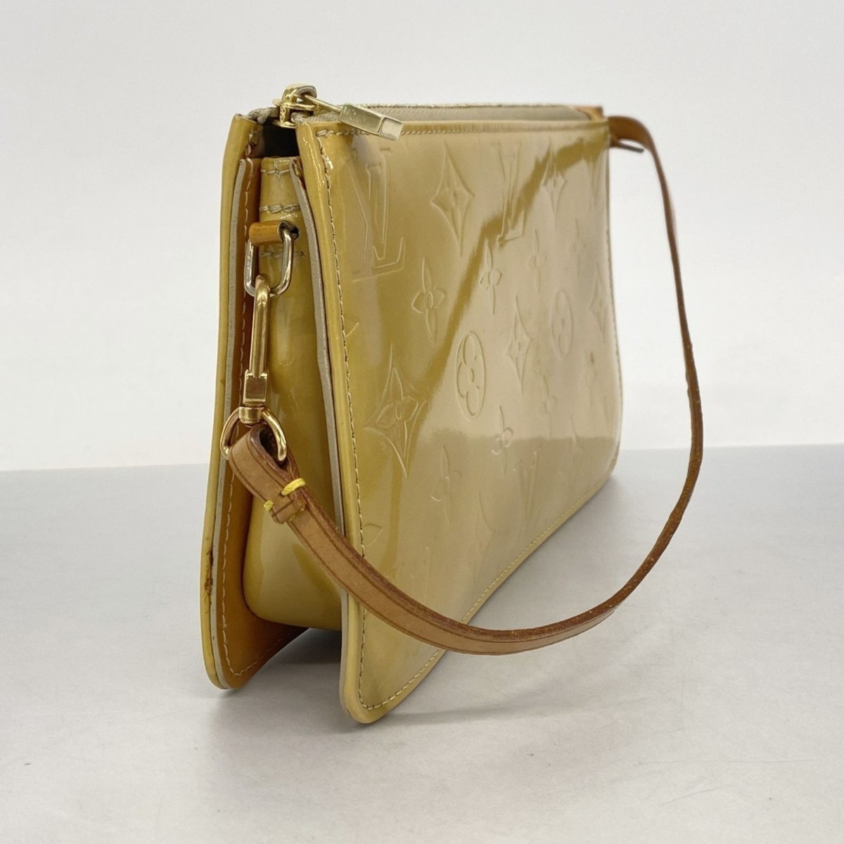 Louis Vuitton Lexington Pouch Beige Leather Monogram Vernis for