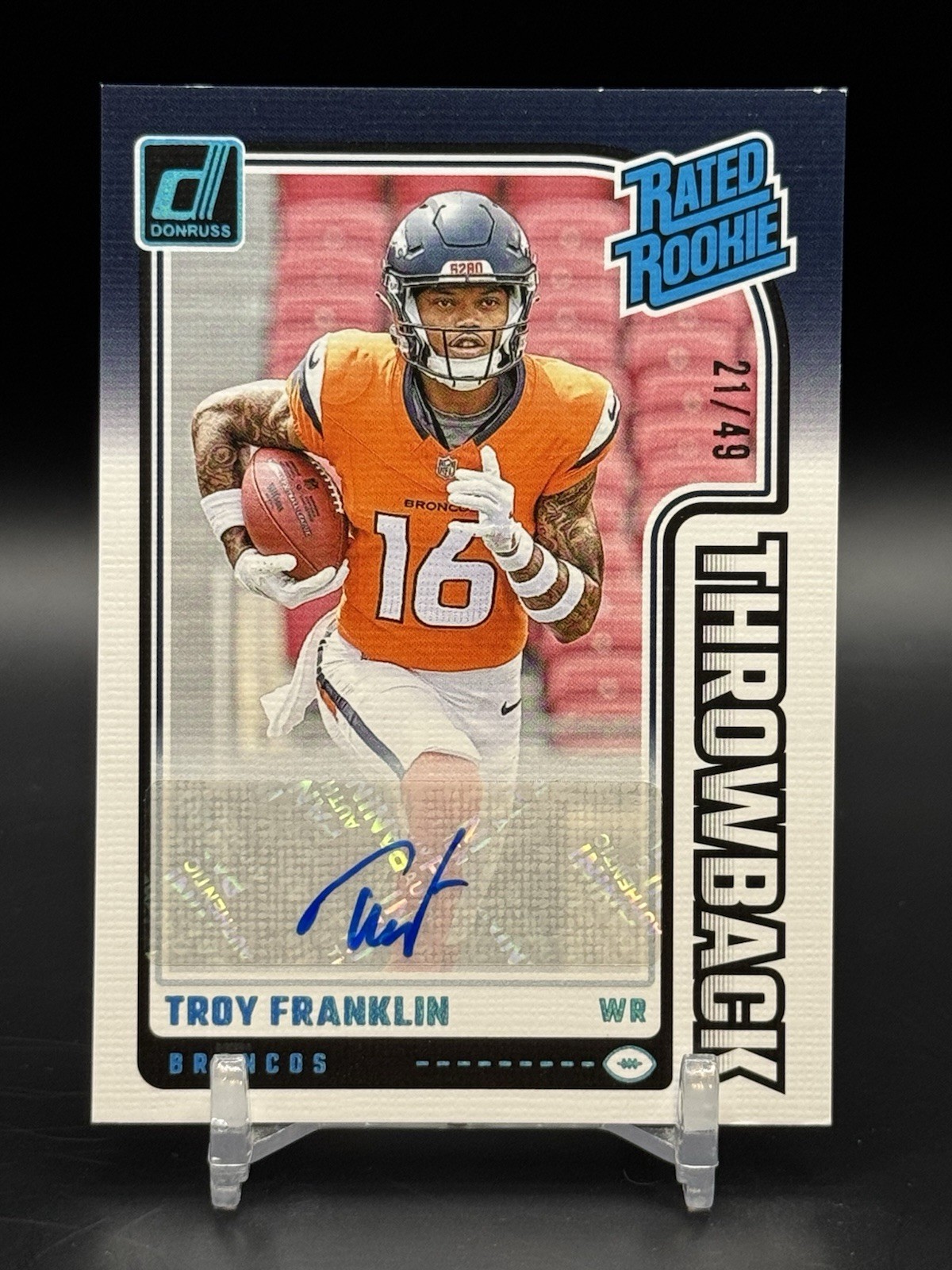 2024 Donruss - Troy Franklin Rated Rookie Throwback Auto  21/49  SP  #20