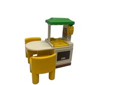 Little Tikes VTG Dollhouse Furniture Kitchen Table/Chairs/Fridge/Island/ USA