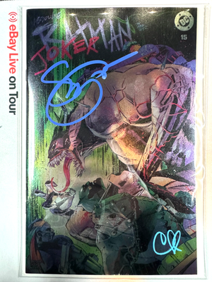 #ad 👻 ABSOLUTE BATMAN #15 2X SIGNED SNYDER CLAY MANN FOIL EXCLUSIVE NM BLUE SIG 🔑 $148.98