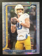 2025 Topps Chrome Justin Herbert #158 Pulsar Refractor Chargers