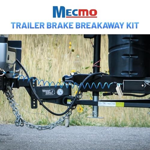  Trailer Breakaway Switch 4ft Brake Away Coiled Cable Large Carabiner, RV  - Picture 2 of 6