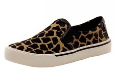 Donna Karan DKNY Women's Bess Fashion Sable/Black Giraffe Leather Sneakers Shoes