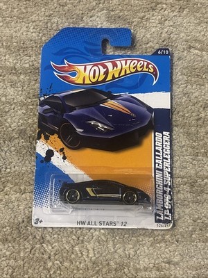 2012 Hot Wheels All Stars 6/10  Lamborghini Gallardo LP 570-4 Superlegg #126/247
