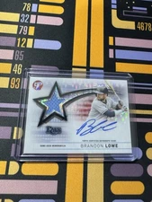 2022 TOPPS PRISTINE BRANDON LOWE SLICE OF A STAR RELIC AUTO REFRACTOR /99