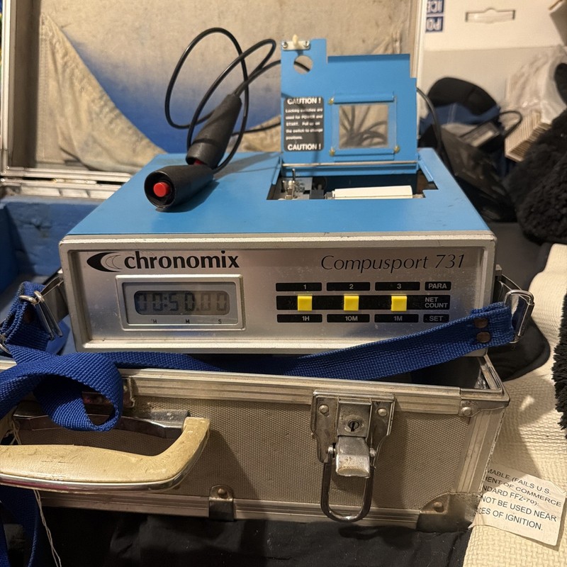 Chronomix Marathon Race Timer Vintage Compusport 731 Printer Works With Case