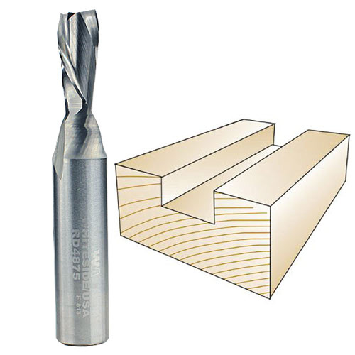 Whiteside Spiral Upcut Bit, 1/2 in. SH x 3/8 in. CD x 3/4 in. CL RU4875