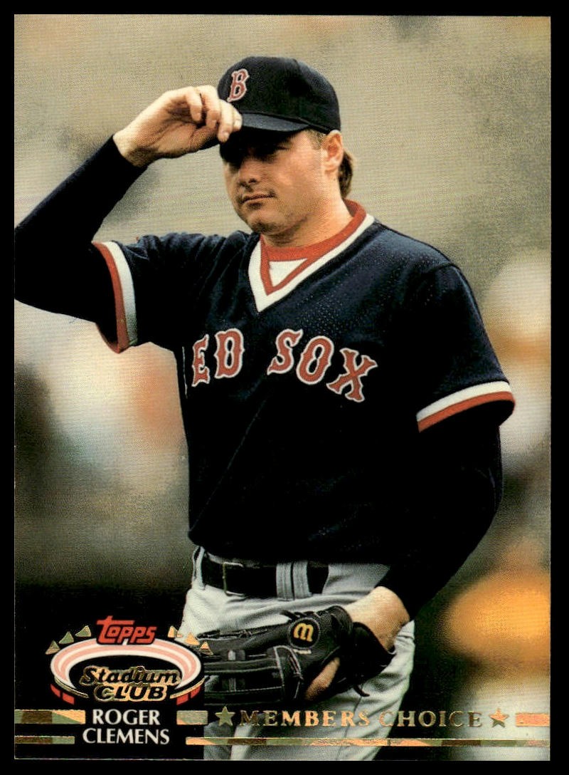 1992 Stadium Club Roger Clemens #593 🔥 Boston Red Sox