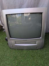 Bush BTV19SIL 14inch CRT TV (VHS Player Not Working)  Retro Tv Tested  No Remote