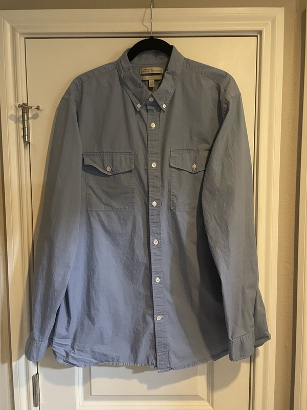 Banana Republic Heritage Collection Grant Fit Blue Button Down Shirt XXL