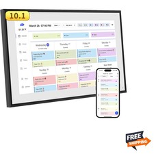 10.1 Inch Smart Digital Calendar Chore Chart Full HD Touchscreen Display Wi...