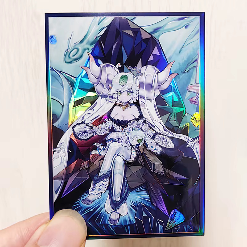 50PCS Yugioh Icejade Aegirine Rahn Card Sleeves Laser Shine Protector Cases