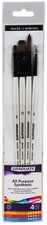 Daler-Rowney Graduate All Purpose Synthetic Brush Set 4/Pkg-Long Handle - 5A0027