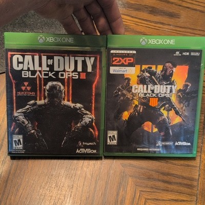 Activision Call of Duty Black Ops III & IV Xbox One 2-Disc Lot w/ Cases