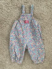 Super Sweet Vintage Oshkosh Baby B  gosh Floral Overalls Size 12 Months