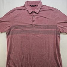 Travis Mathew Men  s XL Polo Shirt Heather Red Short Sleeve Golf Casual Preppy