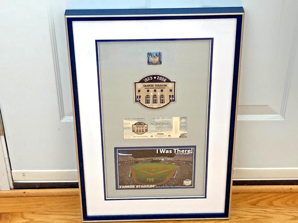 2008 MLB Yankee Stadium Aluminum Frame Patch/Pin/Ticket  A Year to Remember - Image 2 of 4