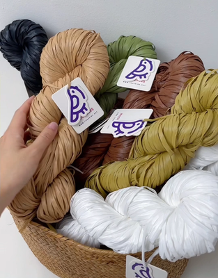 raffia yarn, ISPIE raffia, ROOOKS raffia hank pack, rayon raffia