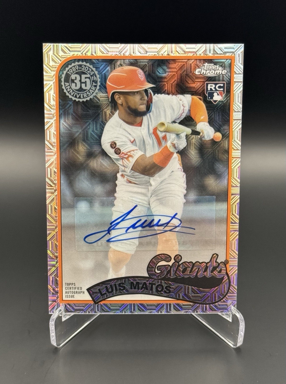 Luis Matos (RC) - 2024 Topps Series 1 - 1989 Topps Chrome Silver Pack Auto /299