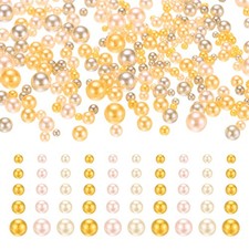 2000PCS No Hole Pearls 3-8MM Gold,Pink,Silver Pearl ABS for Crafts