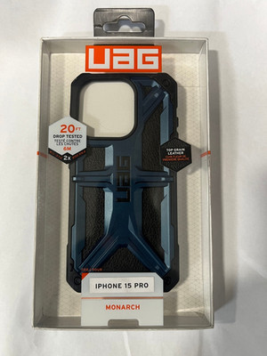 Urban Armor Gear UAG Monarch Case for Phone 15 Pro (6.1'') - Mallard Blue / Black